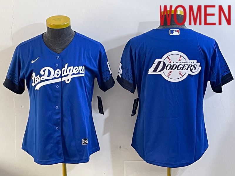 Women Los Angeles Dodgers blank 2024 blue jersey 202411201->women mlb jersey->Women Jersey